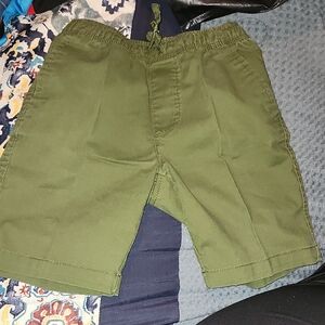 Olive Green Casual Shorts